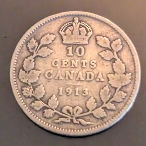 Canadian 10 Cents Coin 1913